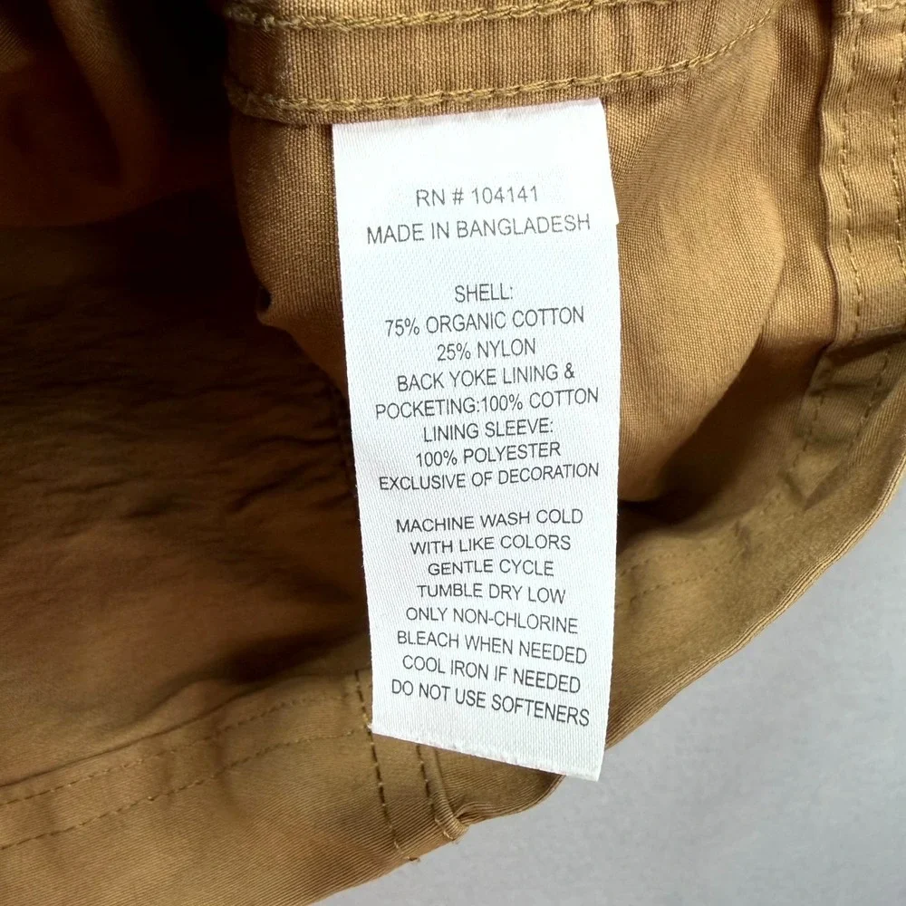 Alpine Design Canvas Field Jacket Mens M Brown Military Utility Snap Inside Zip‎